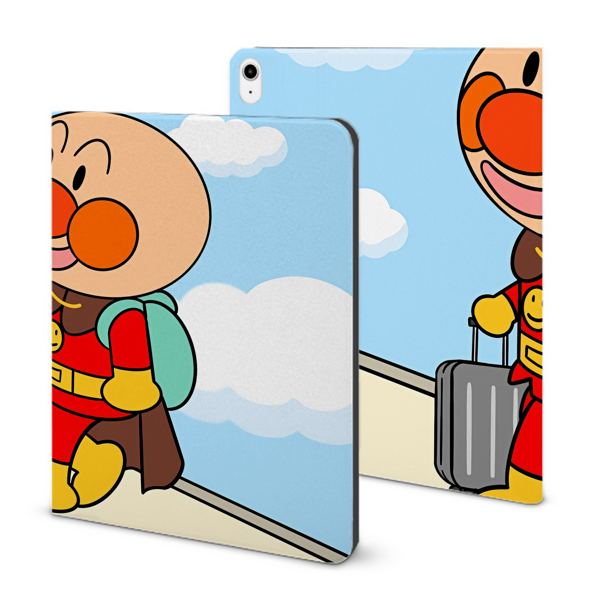 （画像用） アンパンマン Anpanman IPadケース ペンホルダー付き ブックスタイルデザイン